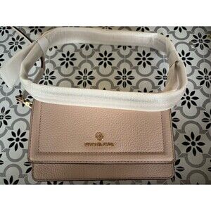 Nwt Michael Kors Jet Set Small Pebbled Leather Smartphone Convertible Crossbody